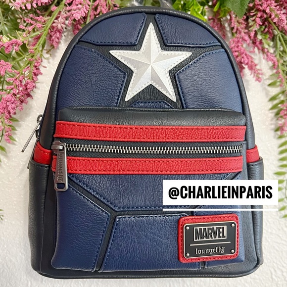 Loungefly Handbags - ✨SOLD✨Marvel x Loungefly Captain America Mini Backpack✨FIRM price ✨